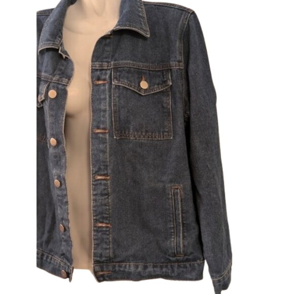 Boohoo Jean Jacket Oversized  4 - Picture 2 of 6